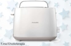 Descubre la Tostadora Philips de 2 Ranuras: ¡Tostadas Perfectas en Segundos! Rejilla Calientabollos y Limpieza Fácil Aprovecha Este Super Chollo Antes de Que Se Agote ¡Compra Ya!