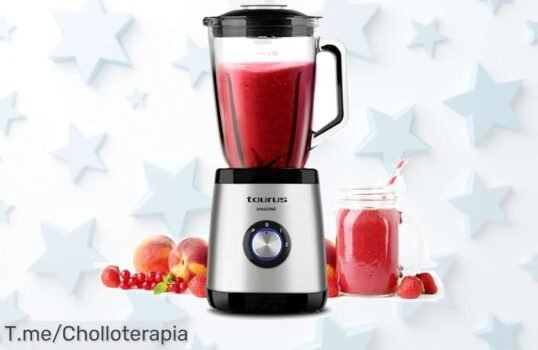 Descubre la batidora Taurus Amazing, ¡potencia de 1500W y jarra de cristal! Prepárate para disfrutar tus bebidas favoritas Oferta limitada a precio loco, ¡compra ya!