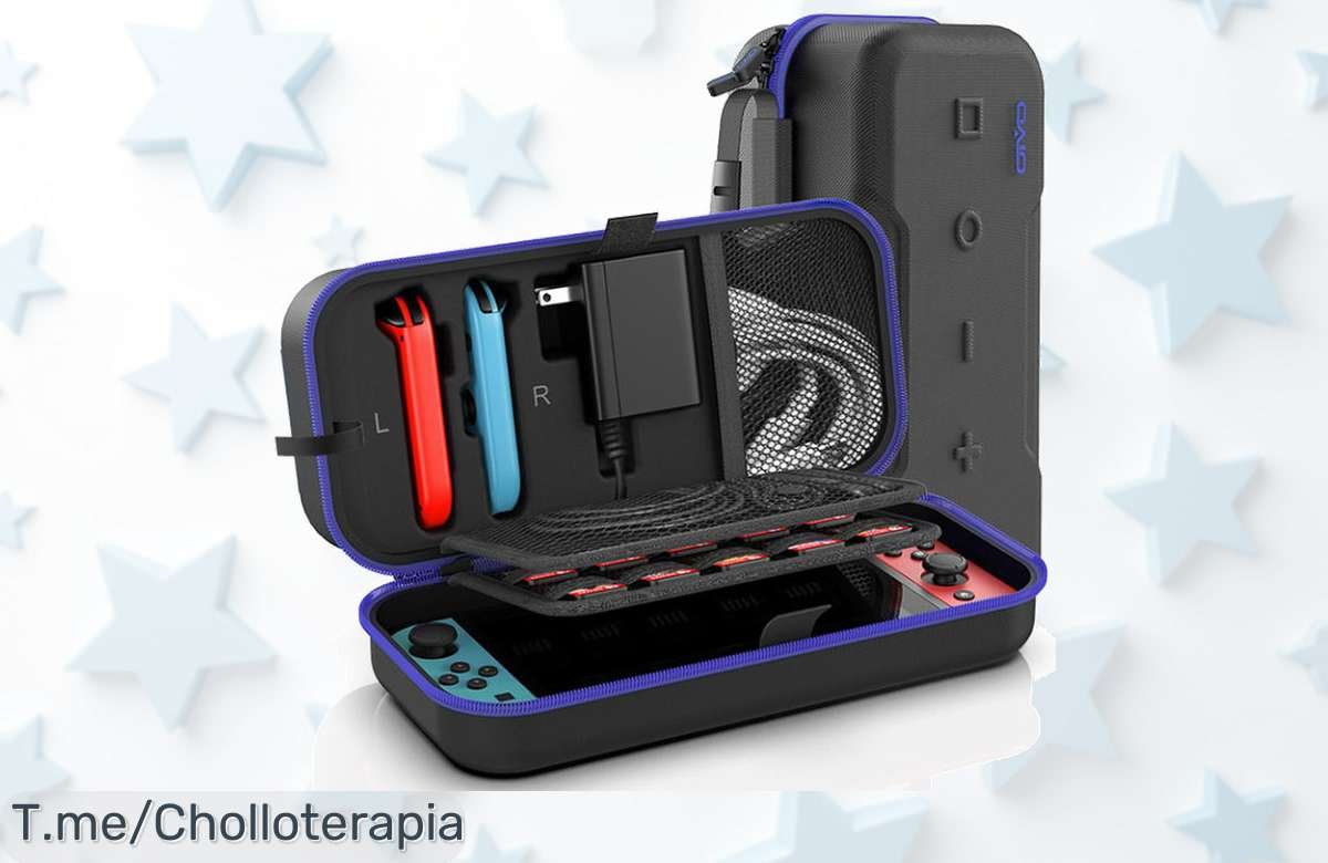 Descubre la bolsa de transporte para tu Switch, impermeable y antiarañazo. Protege tu consola con este ofertón único. ¡Compra ya antes de que se agoten!