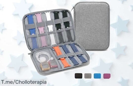 Descubre la bolsa perfecta para tu Apple Watch, organizada y cool Aprovecha este ofertón limitado que tu reloj se merece ¡Compra ahora y no te quedes sin el chollo!