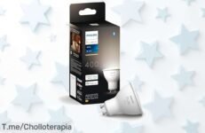 Descubre la bombilla mágica que transforma tus noches, controla 10 luces con un toque y crea ambientes únicos No te pierdas este ofertón de Philips Hue ¡compra ya antes de que se agote!