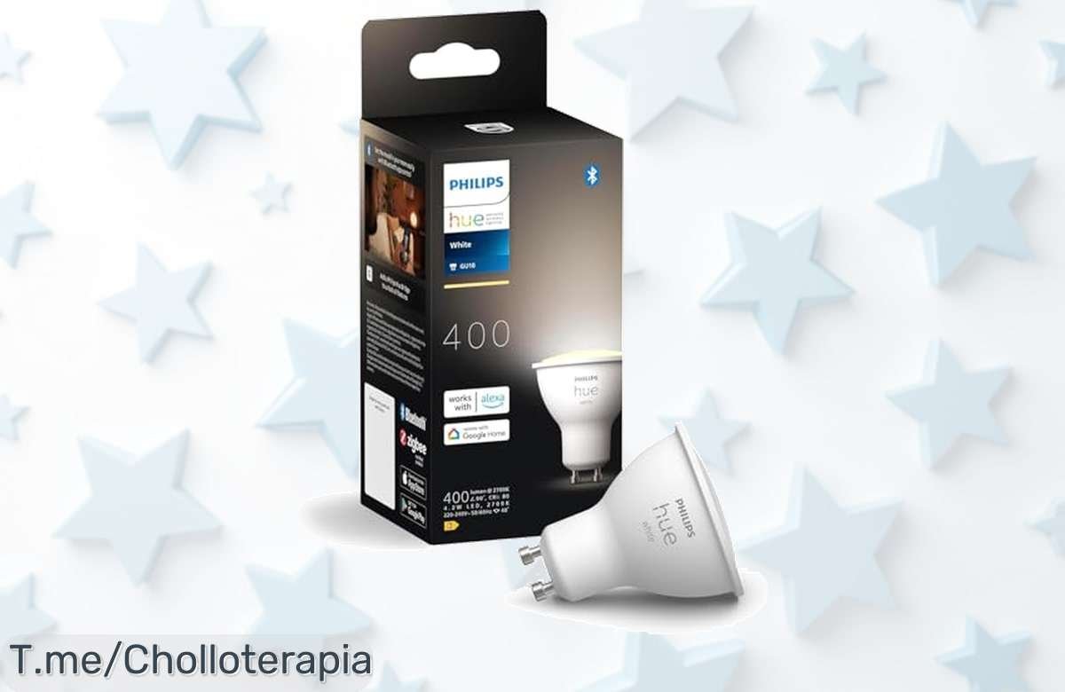 Descubre la bombilla mágica que transforma tus noches, controla 10 luces con un toque y crea ambientes únicos. No te pierdas este ofertón de Philips Hue ¡compra ya antes de que se agote!