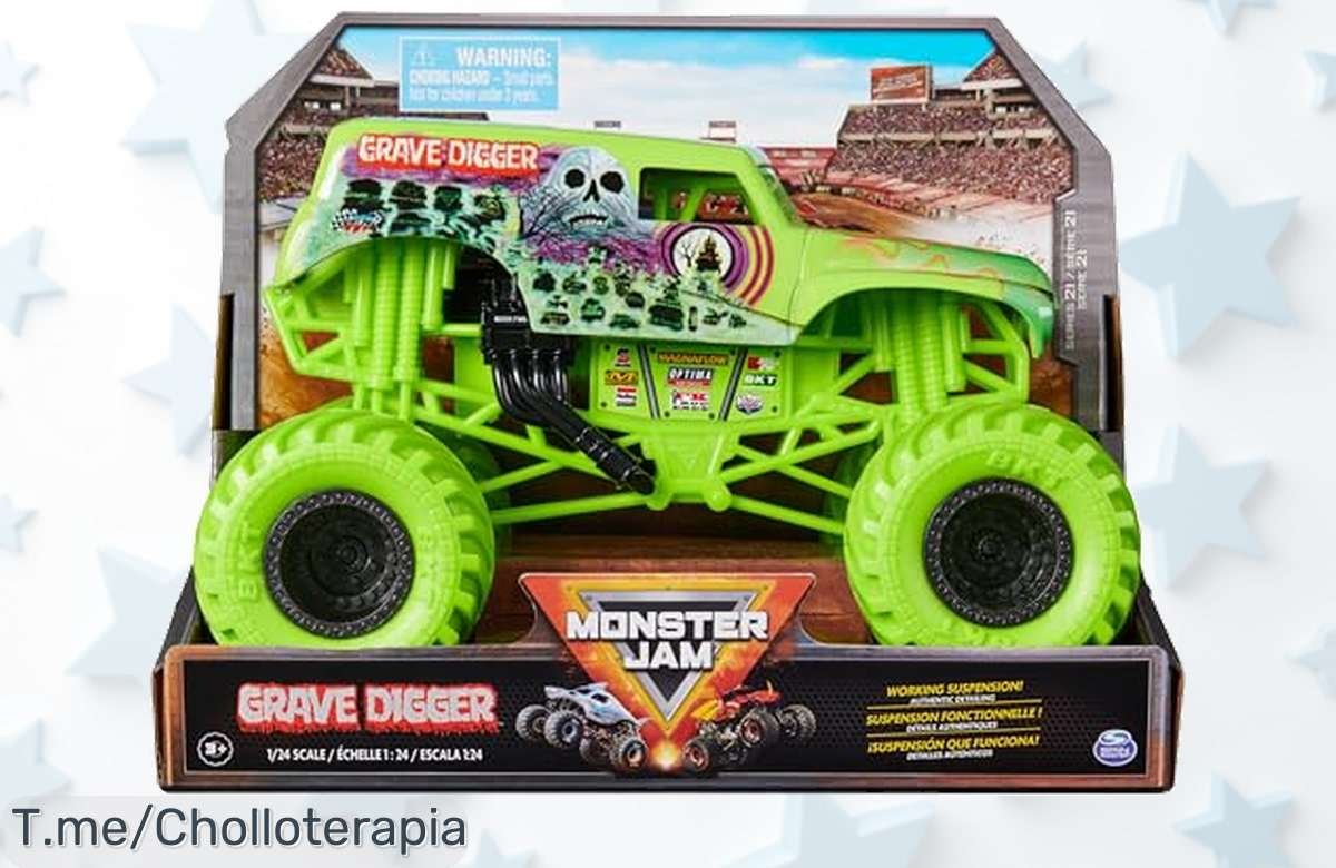 Descubre la emoción del Grave Digger de Monster Jam: ¡un super chollo para los amantes de la velocidad! Horas de diversión garantizadas. ¡Consíguelo ya, vuela antes que se agote!