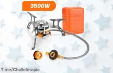 Descubre la estufa de gas portátil a precio loco, cocina fácil y rápido en tus aventuras al aire libre ¡Oferta limitada, no te quedes sin la tuya!
