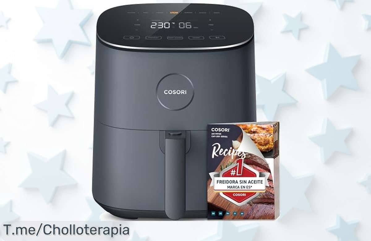 Descubre la freidora de aire COSORI: cocina crujiente y saludable con un 85% menos grasa. Aprovecha este súper chollo antes de que se agote, ¡haz tu pedido ya!