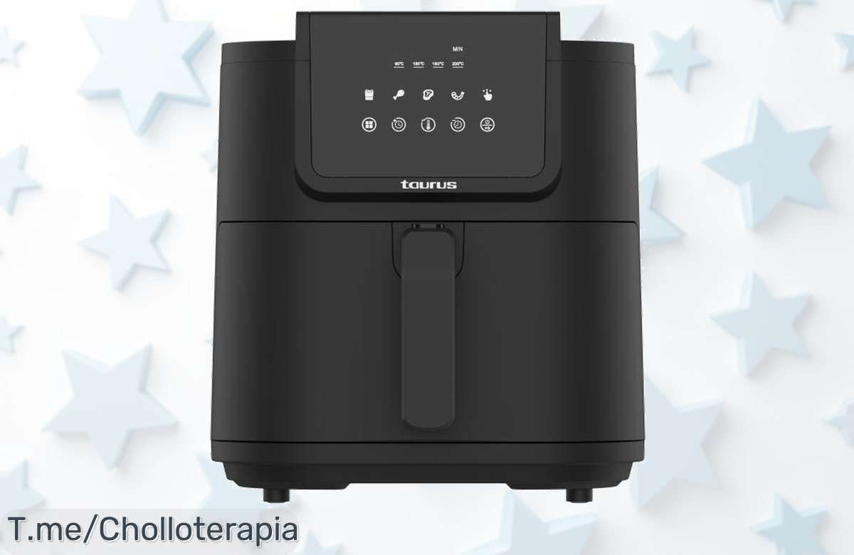 Descubre la freidora de aire TAURUS con 8 litros y sin aceite, ¡cocina rico en minutos! Aprovecha este super chollo limitado y hazte con la tuya antes que se agote.
