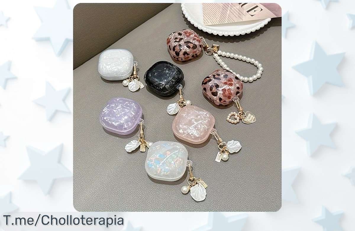 Descubre la funda brillante rosa y blanca para tus Galaxy Buds Pro: ¡protección a prueba de golpes con un estilo único! Super chollo limitado, compra ya tu oferta única.