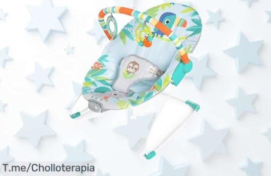 Descubre la hamaca mecedora Bright Starts Rainforest Vibes a un precio loco, con vibraciones mágicas que relajarán y divertirán a tu bebé ¡Aprovecha este super chollo antes de que se agote!