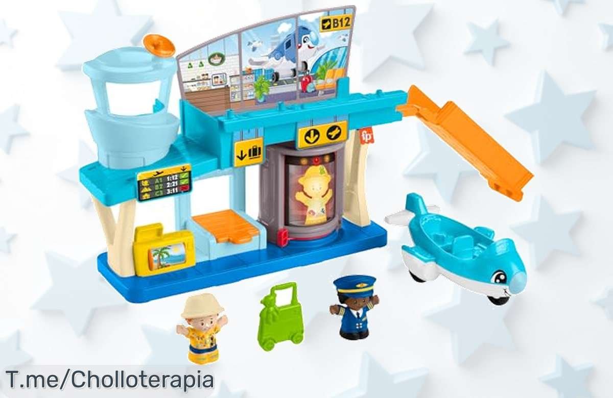 Descubre la magia del juego con el set de aeropuerto FisherPrice: diversión a precio loco para tus pequeños. ¡No dejes pasar este ofertón y consigue tu super chollo ahora mismo!
