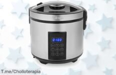 Descubre la olla arrocera Tristar RK6138, ¡un super chollo que cocina hasta 10 porciones en un abrir y cerrar de ojos! No te quedes sin el tuyo, oferta limitada