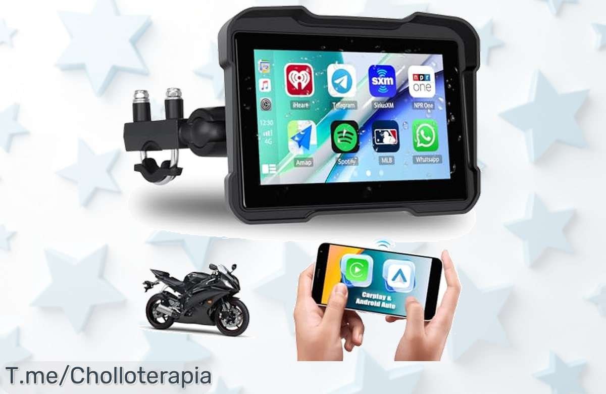Descubre la pantalla Carplay para tu moto, táctil e impermeable con GPS, ¡un super chollo a un precio de locura! Aprovecha esta oferta única antes que se agote.