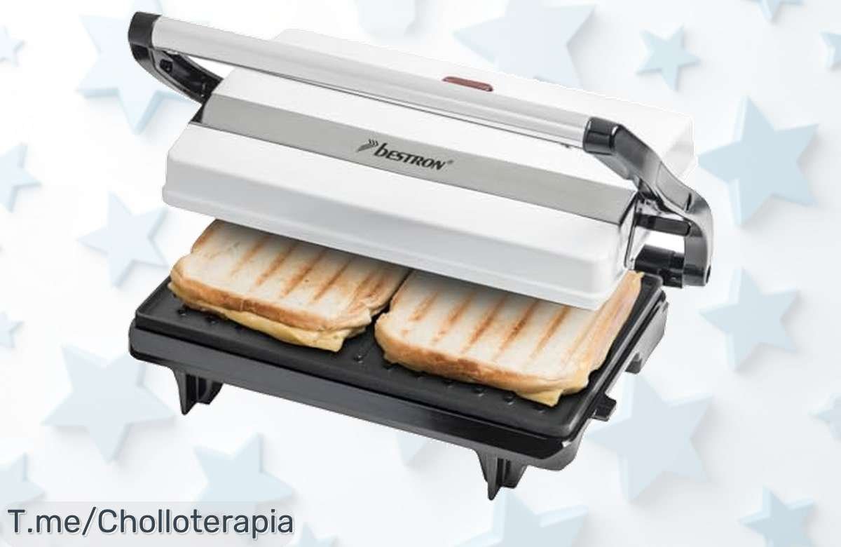Descubre la parrilla sandwichera Bestron y disfruta de sándwiches perfectos al instante; ¡ofertón único con limpieza fácil! Asegúrate el tuyo ahora antes que se agote.