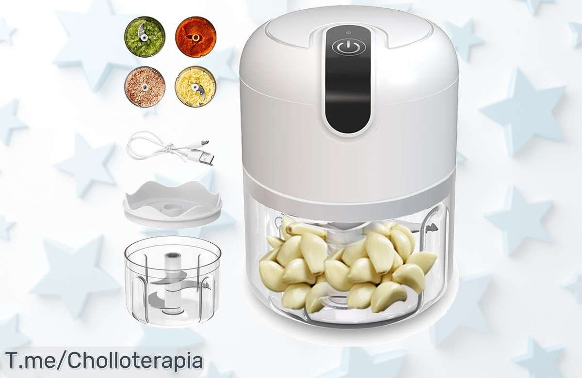 Descubre la picadora eléctrica portátil que transforma tu cocina: ¡prepara en segundos, fácil de llevar y a un precio loco! Aprovecha esta oferta limitada y compra ya.
