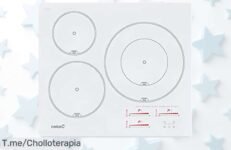Descubre la placa de inducción blanca que calienta al instante y cocina como un chef; aprovecha el super chollo antes de que se agote, ¡actúa ya!