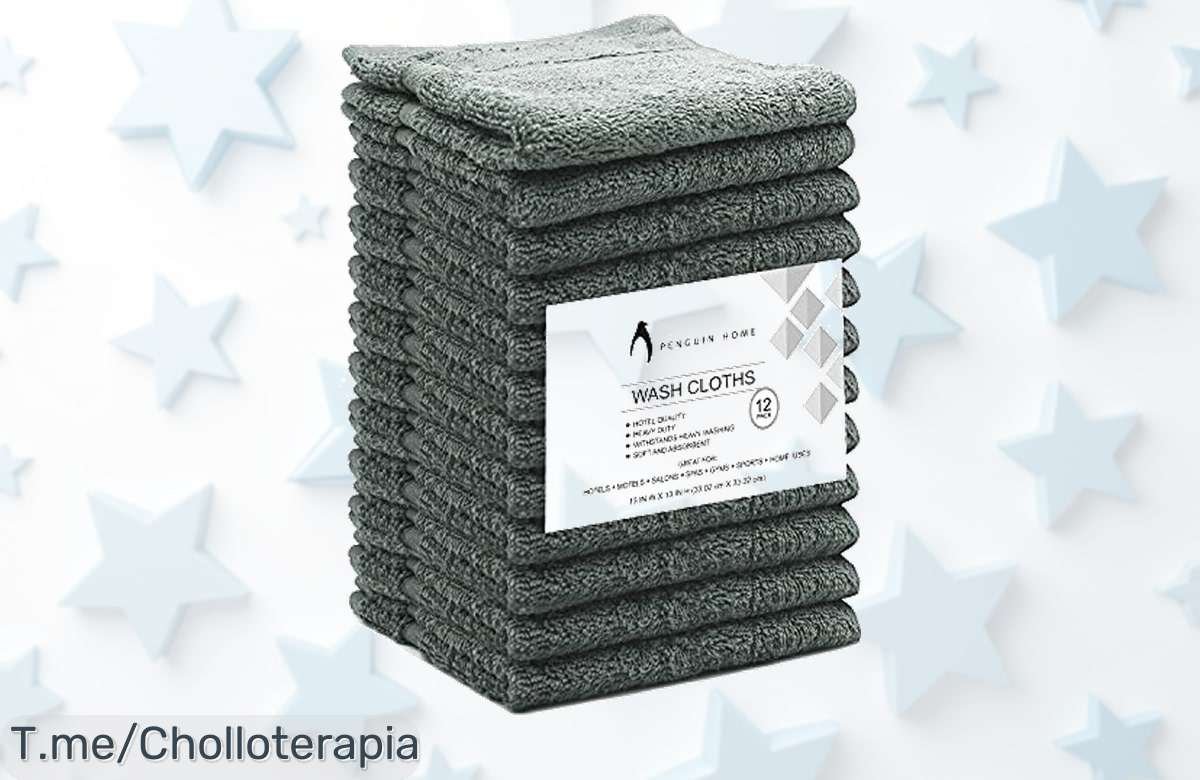 Descubre las toallas de rizo 100% algodón, suaves como un abrazo y perfectas para todos. Super chollo: ¡hazte con ellas ahora o se te escapan!