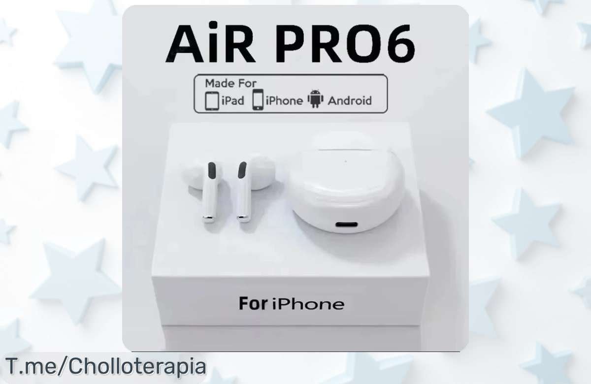 Descubre los Auriculares Inalámbricos Pro 6, una ganga total con Bluetooth y micrófono para disfrutar de tu música mientras te ejercitas. ¡Aprovecha esta oferta explosiva antes que se acabe!