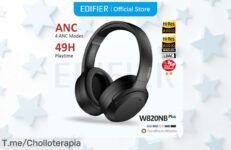Descubre los Edifier W820NB Plus: Auriculares inalámbricos con cancelación de ruido y 49 horas de música continua No te pierdas este ofertón, compra ya antes de que se agoten