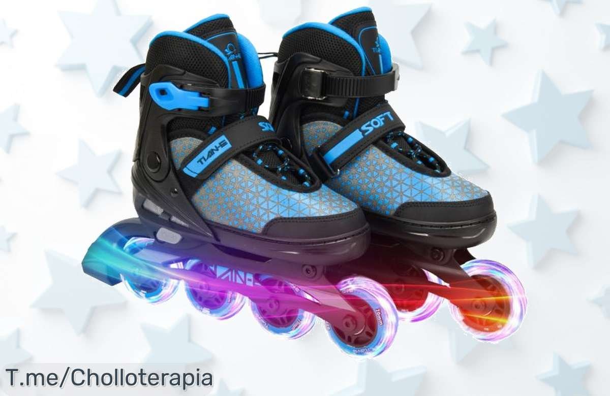Descubre los patines en línea más deseados con ruedas luminosas y tamaño ajustable, ¡un super chollo que hará sonreír a tus hijos! Actúa ya antes de que se agoten.