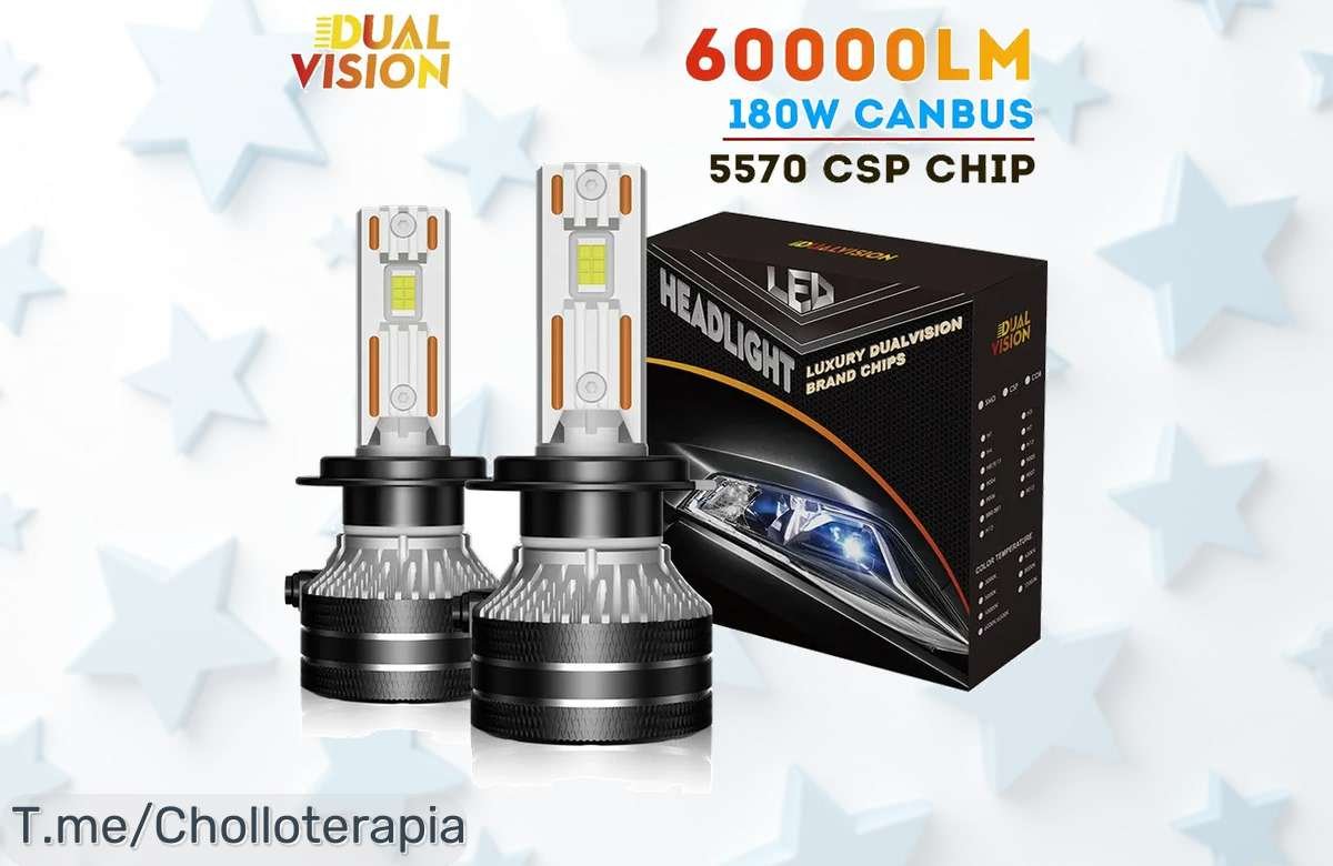 Deslumbra con K5C H7 LED: Faros de Alta Potencia 60000LM a un precio loco, claridad impresionante y chollo limitado. ¡Compra ahora antes de que se agoten!