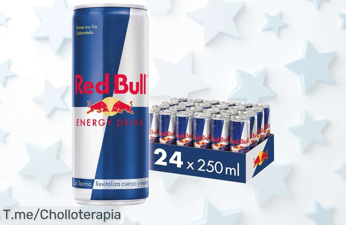 Despierta tu energía con Red Bull, 24 latas de pura adrenalina a un precio loco que no puedes dejar escapar. ¡Aprovecha este ofertón antes de que se agote!