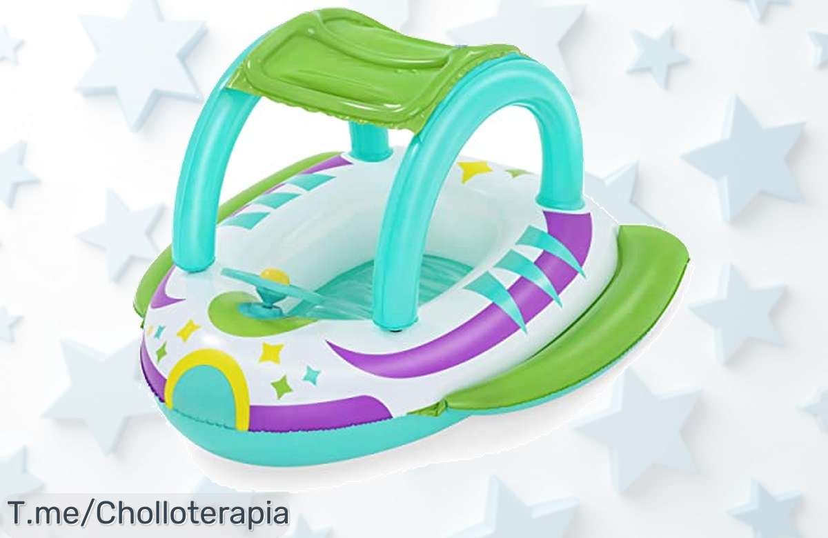 Disfruta del verano con la Barca Hinchable para Bebés Bestway Space Splash a un precio loco, calidad garantizada y diversión asegurada. ¡Compra ahora antes de que se agoten!