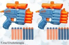 Domina el juego con el lanzador Nerf Elite 20 y dispara 4 dardos seguidos, aprovecha este ofertón exclusivo antes de que se agote ¡No te lo puedes perder!