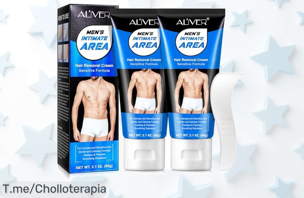 Elimina el vello no deseado en solo 6 minutos con la crema depilatoria para hombres, un super chollo que te dejará suave y sin dolor. ¡Aprovecha esta oferta única ya!
