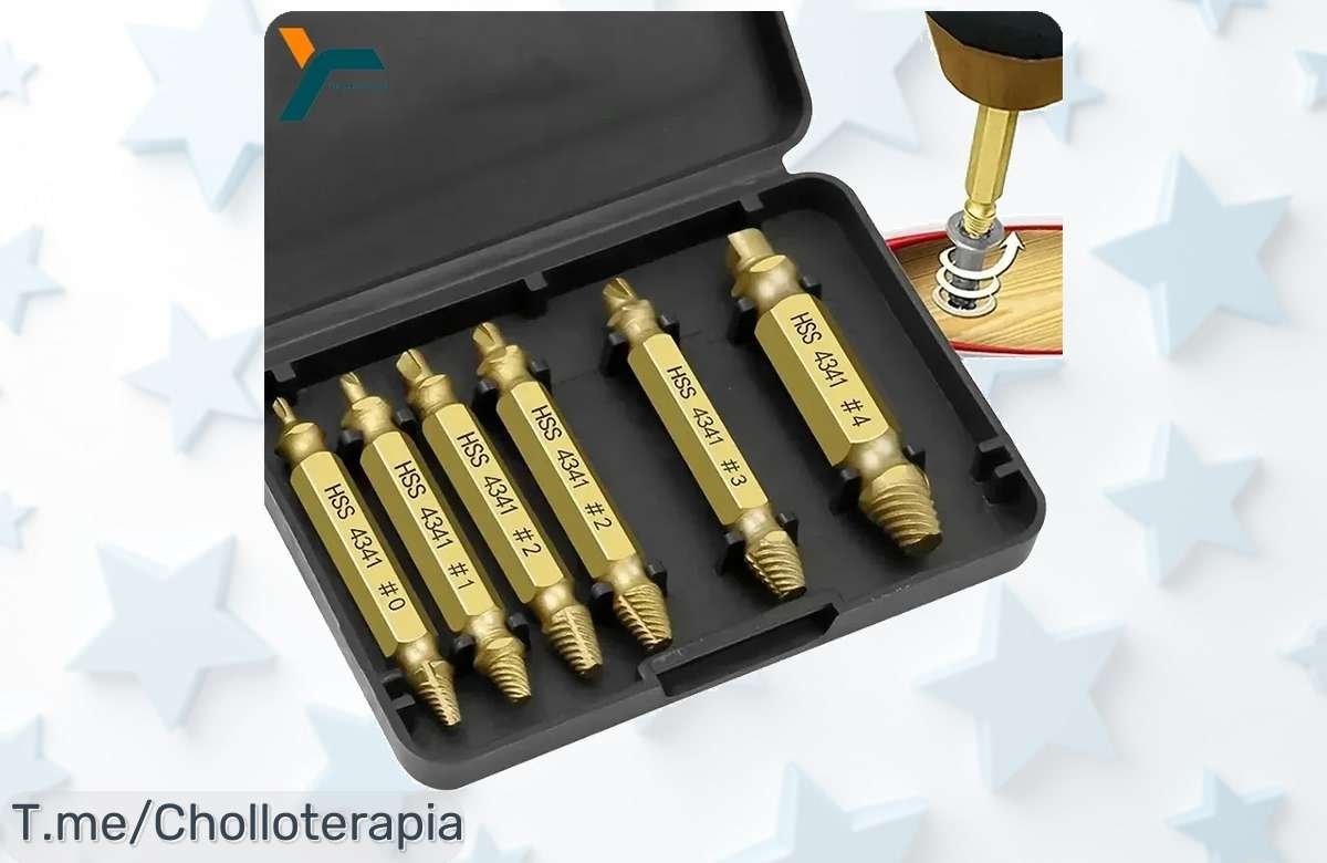 Elimina tornillos rotos al instante con nuestro kit extractor, fácil y rápido. Aprovecha este ofertón único antes de que se acabe, ¡haz clic y consigue el tuyo ahora!
