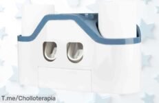 Empieza tu día con una sonrisa brillante: Dispensador de pasta y soporte para 5 cepillos a un precio loco, oferta limitada que no puedes dejar pasar ¡Compra ya!