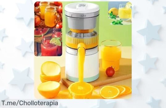 Exprime tu felicidad al instante con el exprimidor automático que te da jugo fresco al toque de un botón, ¡super chollo! Compra ya antes de que se agote esta oferta única