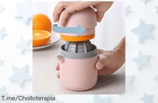 Exprimidor manual de frutas a precio loco: ¡disfruta zumos frescos en segundos con su diseño antideslizante! Hazte con el tuyo ahora, las unidades son limitadas