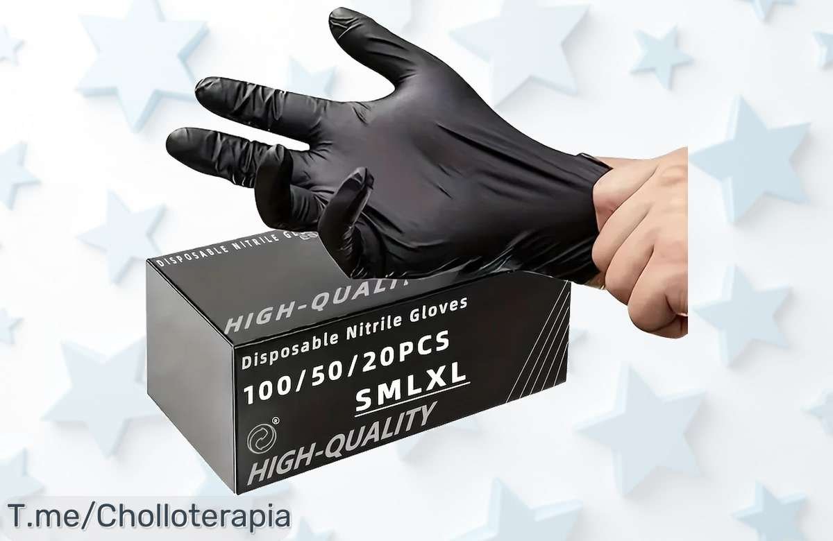 Guantes de nitrilo negros a precio loco: ¡calidad para peluquerías y tatuajes por un super chollo! Protege tus manos sin preocupaciones, compra ya antes de que se agoten.