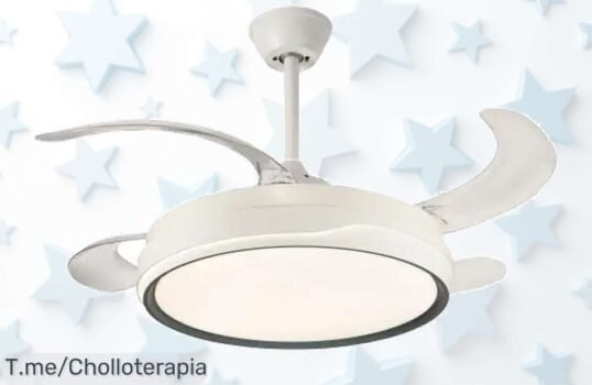 Haz brillar tu hogar con el ventilador de techo más espectacular: palas retráctiles y luz LED regulable, ¡supérate hoy mismo! Aprovecha este super chollo antes que se agote