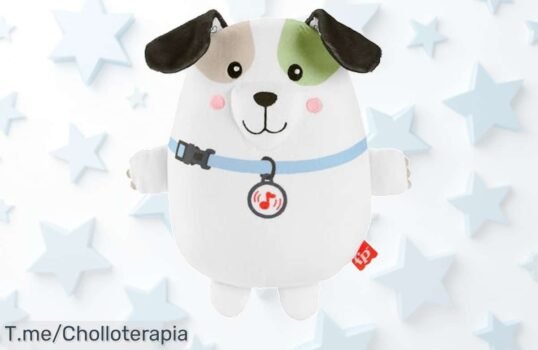 Haz feliz a tu bebé con el peluche perrito que calma llantos: sonidos mágicos y vibraciones para esos momentos especiales ¡Aprovecha este super chollo antes de que se agote!