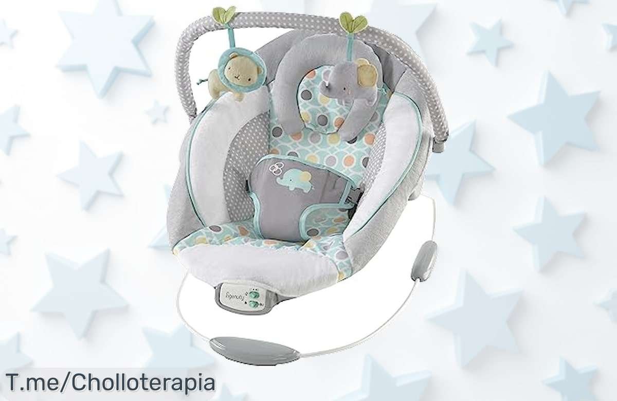 Haz feliz a tu bebé con la hamaca mecedora Ingenuity: vibraciones y melodías suaves en un super chollo. ¡No dejes pasar esta oferta única, solo por tiempo limitado!