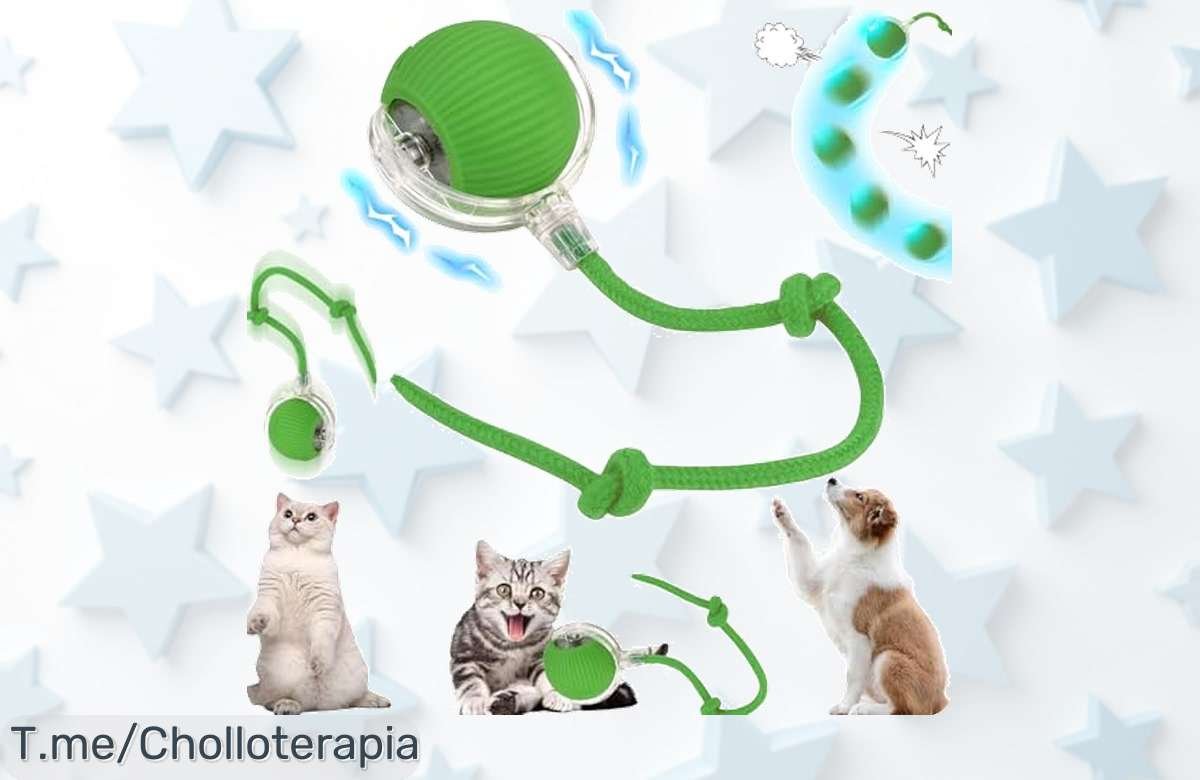 Haz feliz a tu peludo amigo con la pelota interactiva que nunca se detiene, ¡diversión asegurada y resistencia total! Aprovecha este super chollo antes de que se agote.