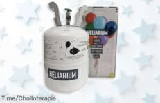 Haz que tu fiesta brille con Heliarium, ¡la bombona de helio para 25 globos a un precio loco! Aprovecha este ofertón y crea recuerdos inolvidables Compra ya antes de que se acabe