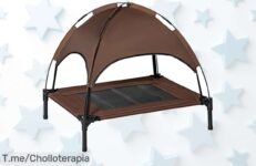 Haz que tu mascota disfrute del verano con la cama elevada PawHut, portátil y fresca ¡Aprovecha este ofertón único antes de que se agote!