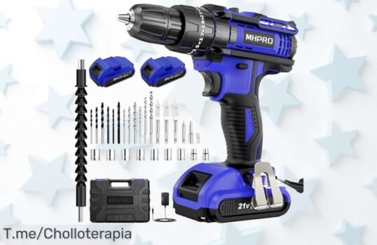 Hazte con el Taladro Percutor a Batería 21V ¡Super Chollo! Con potencia increíble y accesorios incluidos, mejora tu bricolaje hoy Oferta Limitada, compra ya antes de que se acabe