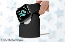 Hazte con el soporte cargador para Apple Watch y protege tu iWatch mientras carga ¡Super chollo a precio de ganga! No pierdas esta oferta increíble, actúa ya porque es por tiempo limitado