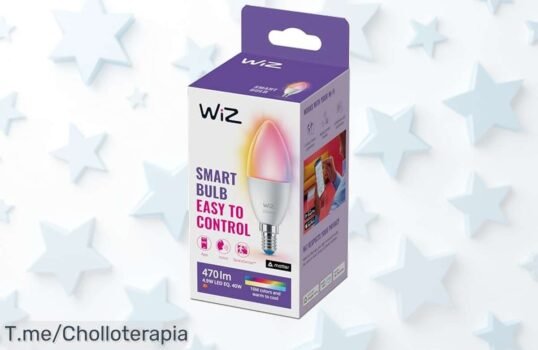 Ilumina tu hogar con el pack de 2 bombillas LED WiZ a un precio loco y transforma cada rincón en magia visual ¡No te quedes sin esta oferta única, actúa ya!