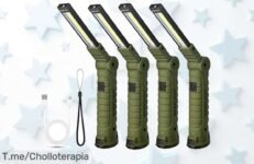Ilumina tu vida con la Linterna LED Recargable: 5 modos y base magnética ¡Aprovecha este super chollo antes que se agote! La luz perfecta a un precio increíble