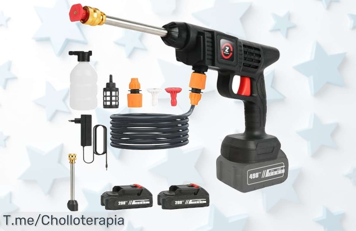 Impulsa tu limpieza con nuestra potente hidrolimpiadora de batería 21V, elimina la suciedad más difícil y disfruta del super chollo antes que se agote. ¡Compra ahora!
