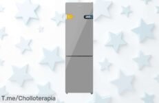 Lleva a casa el frigorífico Combi Bolero CoolMarket 250 Grey Glass con Total NoFrost y disfruta de frescura eterna en tus alimentos ¡Super chollo limitado, actúa ya!