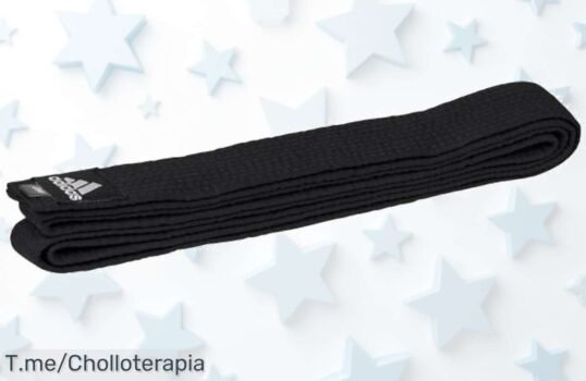 Lleva tu entrenamiento a lo más alto con la banda negra de 45mm adidas Elite Karate, un ofertón que te hará sentir como campeón ¡Compra ahora antes de que se acabe!