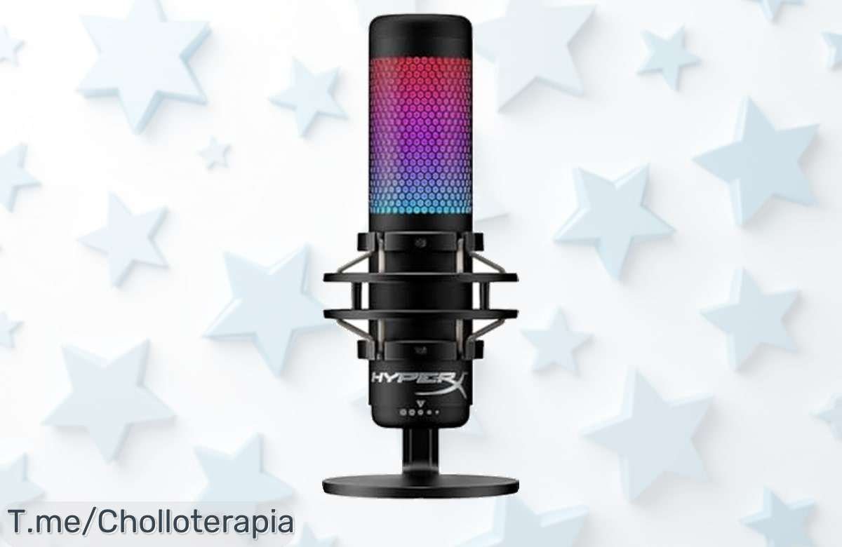 Lleva tu voz al siguiente nivel con el HyperX QuadCast S: sonido espectacular y luces RGB para brillar. No dejes pasar este ofertón, ¡compra ya antes que se acabe!