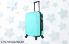 Maleta de cabina rígida en oferta única, viaja como un pro con 4 ruedas y asa telescópica a precio loco ¡Compra ya antes que se agote esta oportunidad!