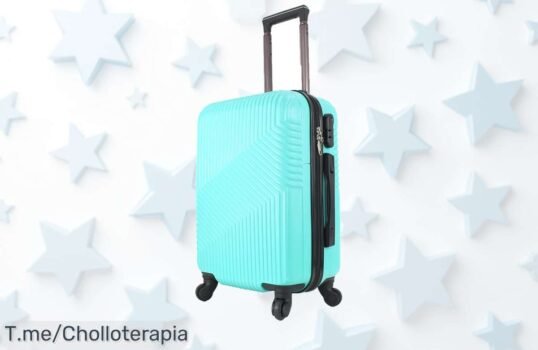 Maleta de cabina rígida en oferta única, viaja como un pro con 4 ruedas y asa telescópica a precio loco ¡Compra ya antes que se agote esta oportunidad!