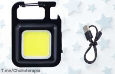 Mini linterna llavero superbrillante a un precio loco: ilumina cada rincón con su luz COB recargable, no te quedes a oscuras y consíguela ya antes de que se agote