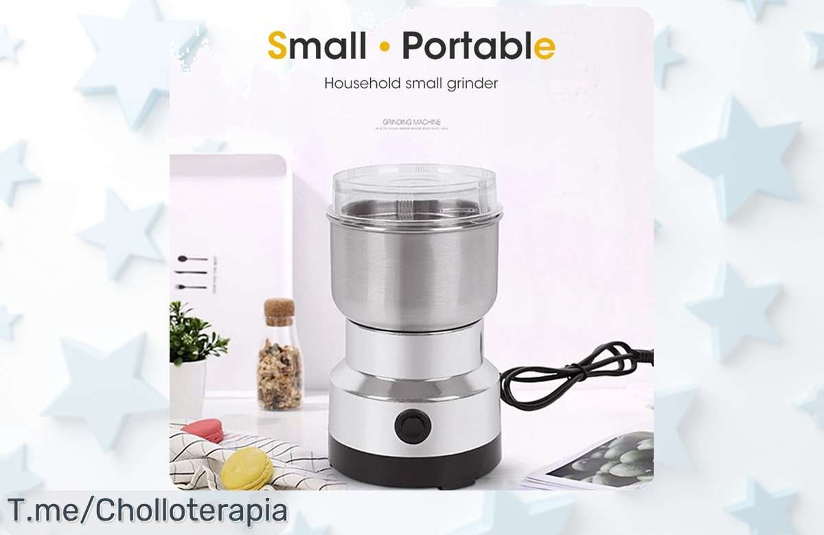 Mini molinillo eléctrico a precio loco: ¡Haz puré y muele café como un chef! Aprovecha este super chollo antes de que se agoten, no puedes dejarlo pasar.